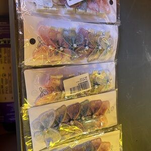 5 bags of Colorful Butterfly Hair Clips